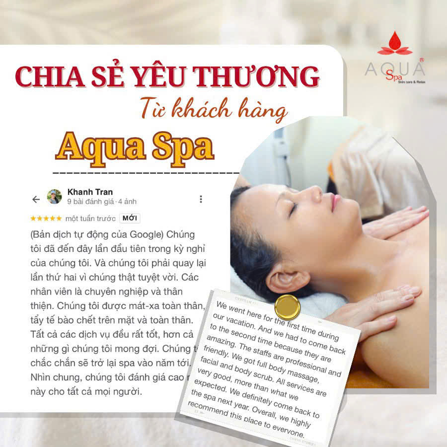 아름다운 피부를 가꾸고 AQUA SPA에서 매력적인 혜택을 경험하세요